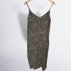 Brunette The Label x Koy Resort Animal Print Maxi Slip Dress Sz S